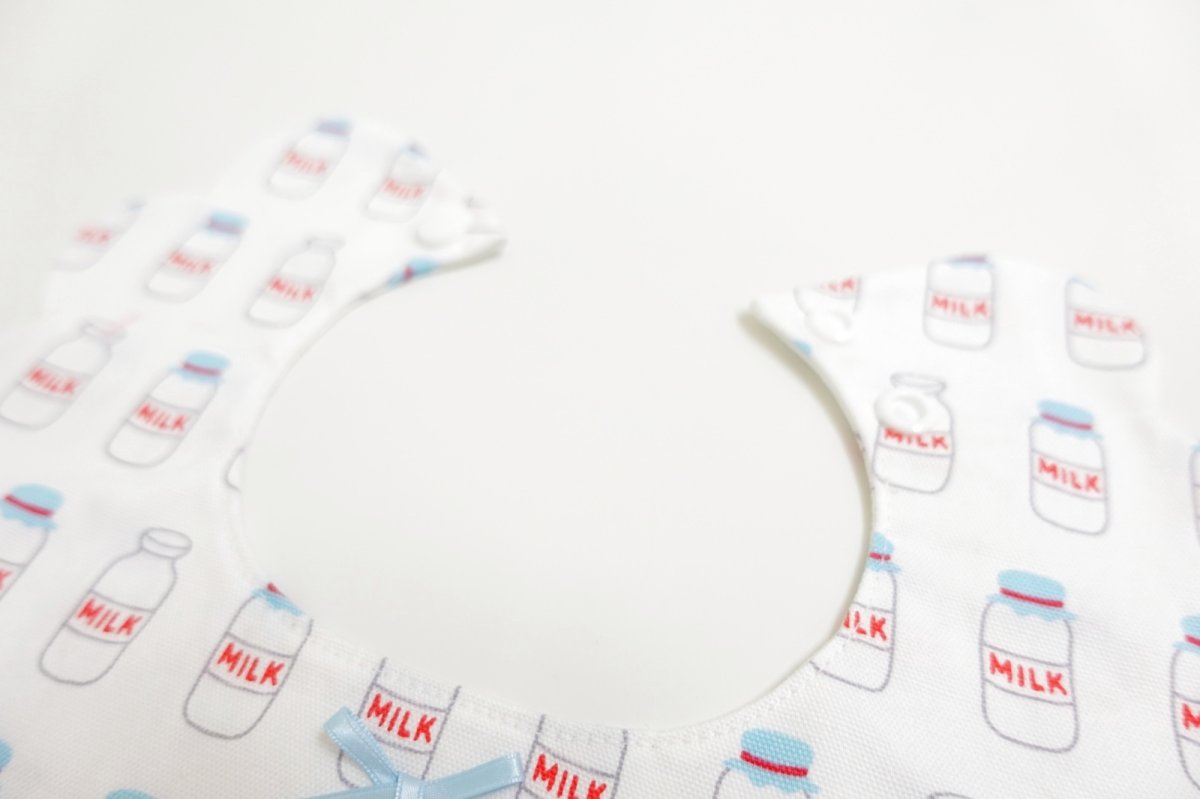 画像6: ミルク柄/猫のスタイ首輪/シングル衿【ロングタイプ】 (6)