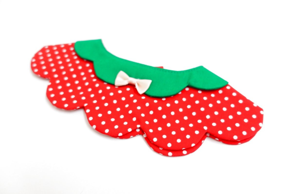 画像2: いちご衿/猫のスタイ首輪/ダブル衿【ロングタイプ】 (2)