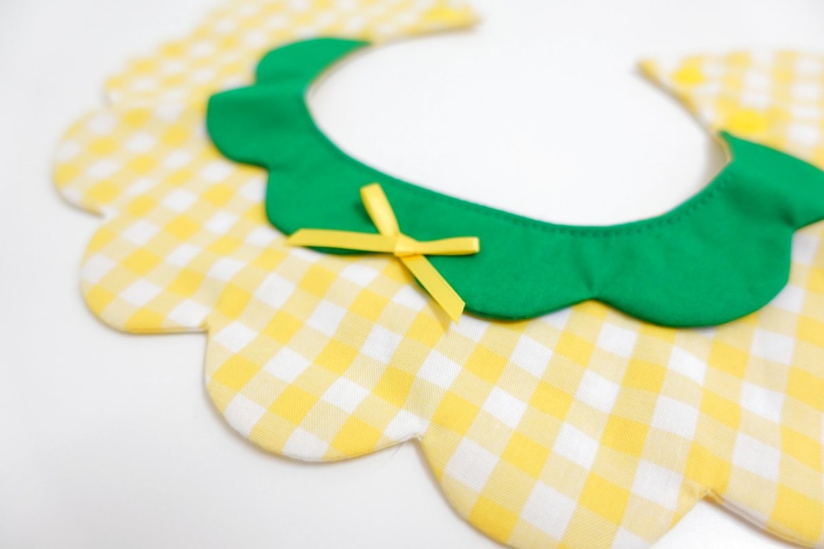 画像2: パイナップル/猫のスタイ首輪/ダブル衿【ロングタイプ】 (2)