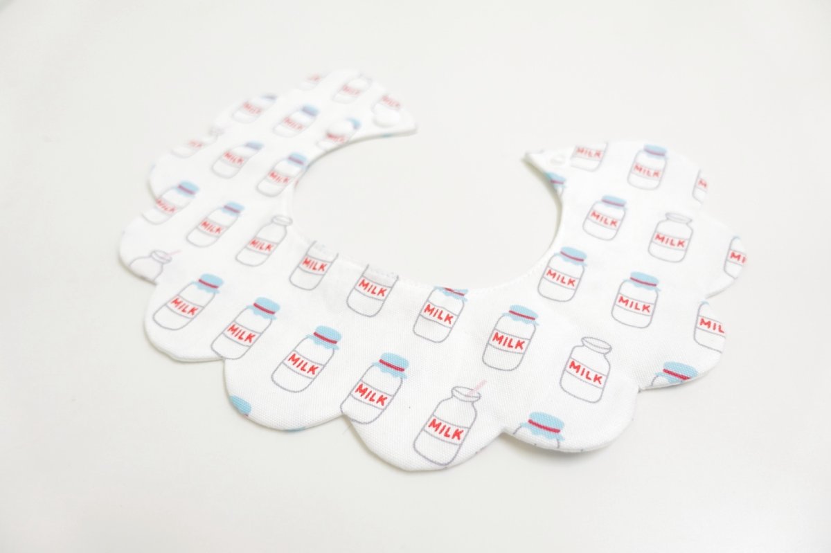 画像7: ミルク柄/猫のスタイ首輪/シングル衿【ロングタイプ】 (7)