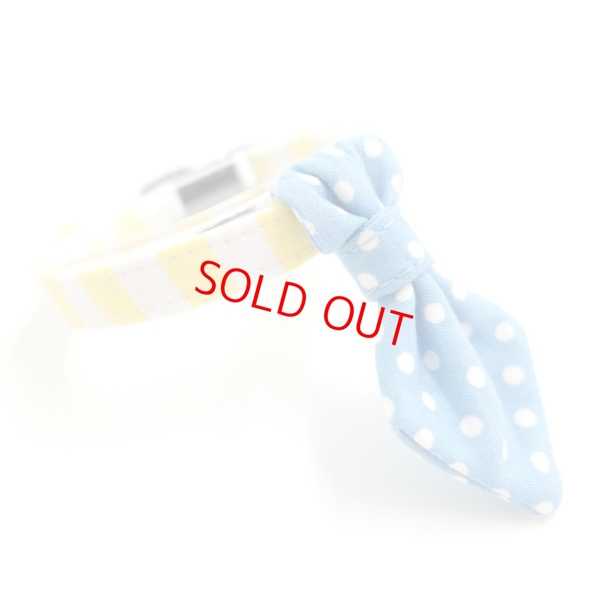 画像3:  Candyシリーズ・イエローボーダー×ドット柄・ネクタイ/3色展開 (3)