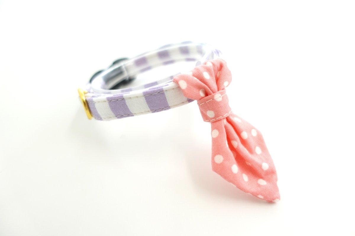 画像2:  Candyシリーズ・パープルボーダー×ピンクドット (2)