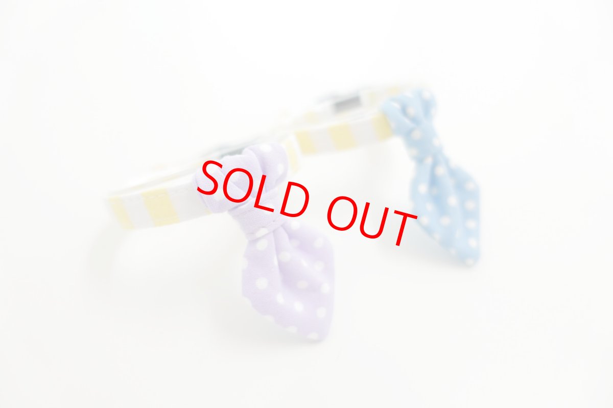 画像5:  Candyシリーズ・イエローボーダー×ドット柄・ネクタイ/3色展開 (5)