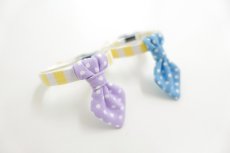 画像5:  Candyシリーズ・イエローボーダー×ドット柄・ネクタイ/3色展開 (5)