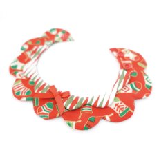 画像1: クリスマスキャロル/猫のスタイ首輪/ダブル衿【ショートタイプ】 (1)