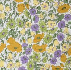 画像6: 子猫用・小柄な猫ちゃん用エアリー首輪・LIBERTY Fabrics・リバティ・ファブリックス猫首輪・（Poppy＆Daisy ）ポピー＆デイジー リバティ/マスタード＆パープル (6)