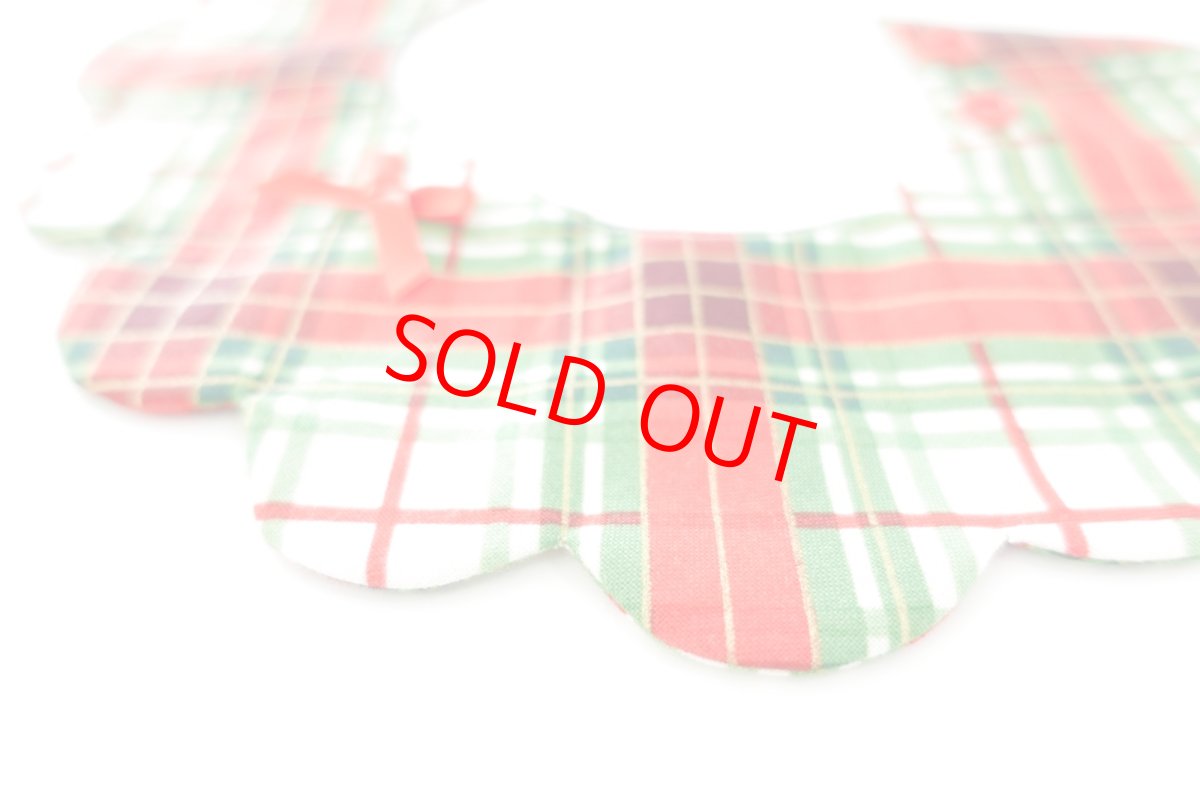 画像6: クリスマスチェック /猫のスタイ首輪/シングル衿【ロングタイプ】 (6)