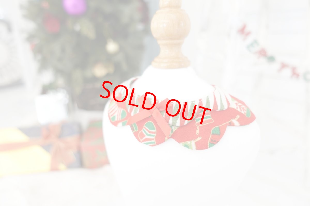 画像2: クリスマスキャロル/猫のスタイ首輪/ダブル衿【ショートタイプ】 (2)