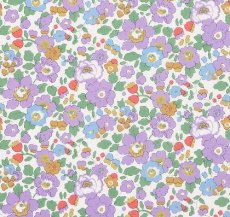 画像4: エアリー首輪・LIBERTY Fabrics・リバティ・ファブリックス猫首輪Betsy （ベッツィ）ライトパープル＆グリーン (4)
