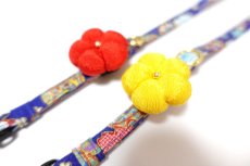 画像3: 梅モチーフの和柄首輪・青色首輪（梅2色展開） (3)