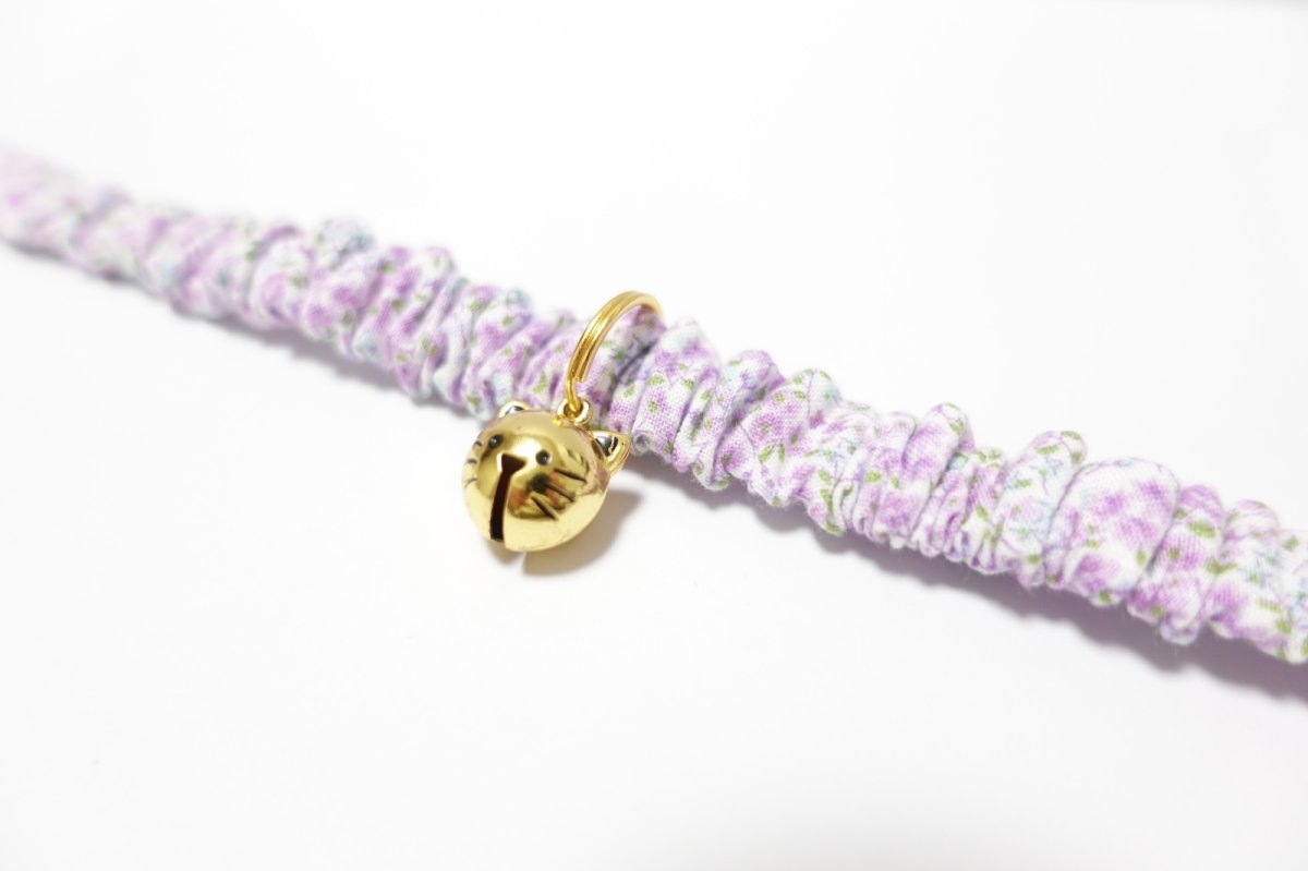 画像4: シュシュ猫首輪/ポプリン/小花柄(3色展開) (4)
