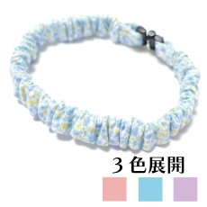 画像1: シュシュ猫首輪/ポプリン/小花柄（3色展開） (1)