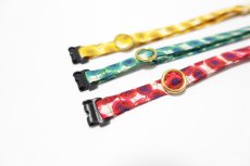 画像4: エアリー首輪・LIBERTY Fabrics・リバティ・ファブリックス猫首輪（Xanthe Sunbeam ザンジー・サンビーム）レッド (4)