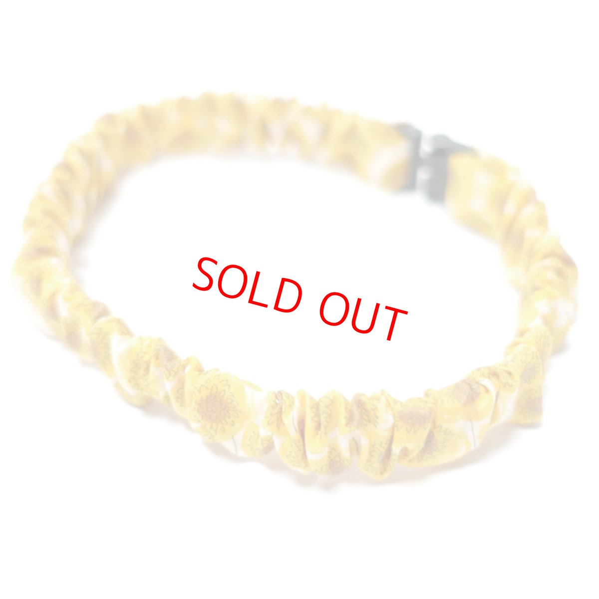 画像2: エアリーシュシュ・LIBERTYファブリック・シュシュ猫首輪・猫首輪（Xanthe Sunbeam ザンジー・サンビーム）イエロー (2)