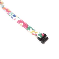 画像4: エアリー首輪・LIBERTY Fabrics・リバティ・ファブリックス猫首輪Betsy （ベッツィ）ディープピンク＆オレンジ (4)
