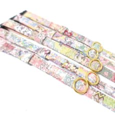 画像2: エアリー首輪・LIBERTY Fabrics・リバティ・ファブリックス猫首輪・Archive patchwork （アーカイブパッチワーク）パステルイエロー＆ピンク (2)
