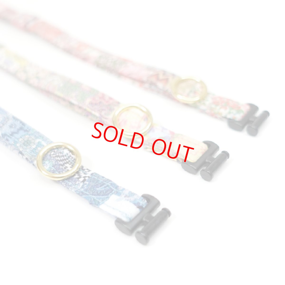 画像4: エアリー首輪・LIBERTY Fabrics・リバティ・ファブリックス猫首輪・Archive patchwork （アーカイブパッチワーク）ブルー (4)