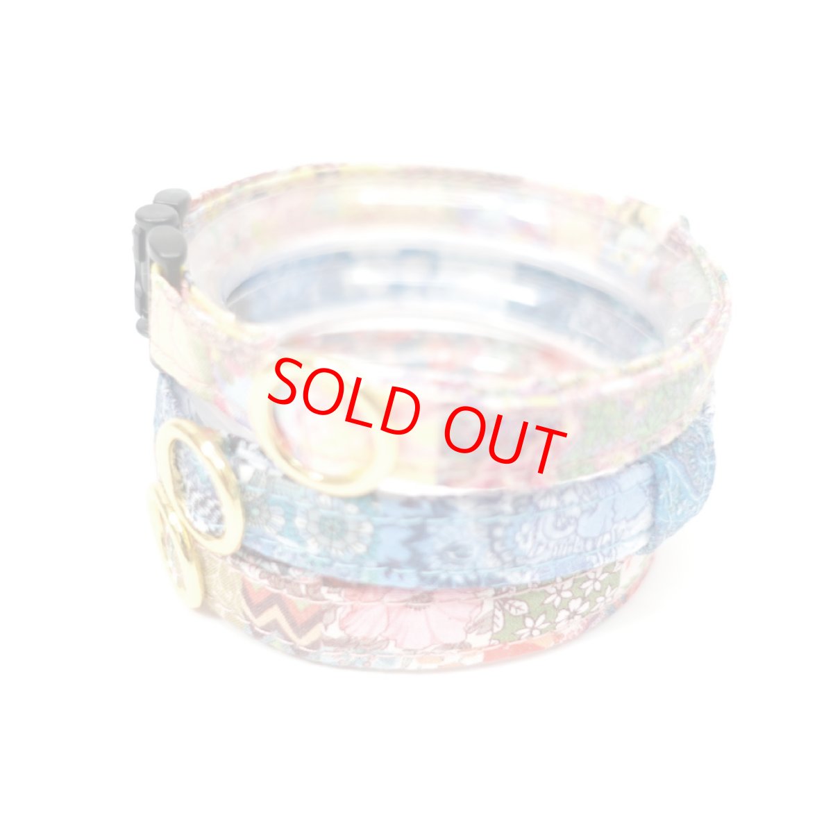 画像3: エアリー首輪・LIBERTY Fabrics・リバティ・ファブリックス猫首輪・Archive patchwork （アーカイブパッチワーク）ブルー (3)