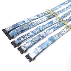 画像2: エアリー首輪・LIBERTY Fabrics・リバティ・ファブリックス猫首輪・Archive patchwork （アーカイブパッチワーク）ブルー (2)
