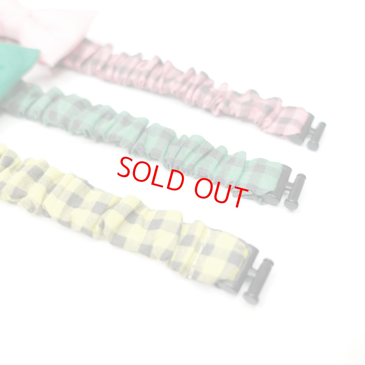 画像4: リボン・シュシュ猫首輪/セーフティーバックル付き/NATSUBI・デザイナーズファブリック（ピンク） (4)