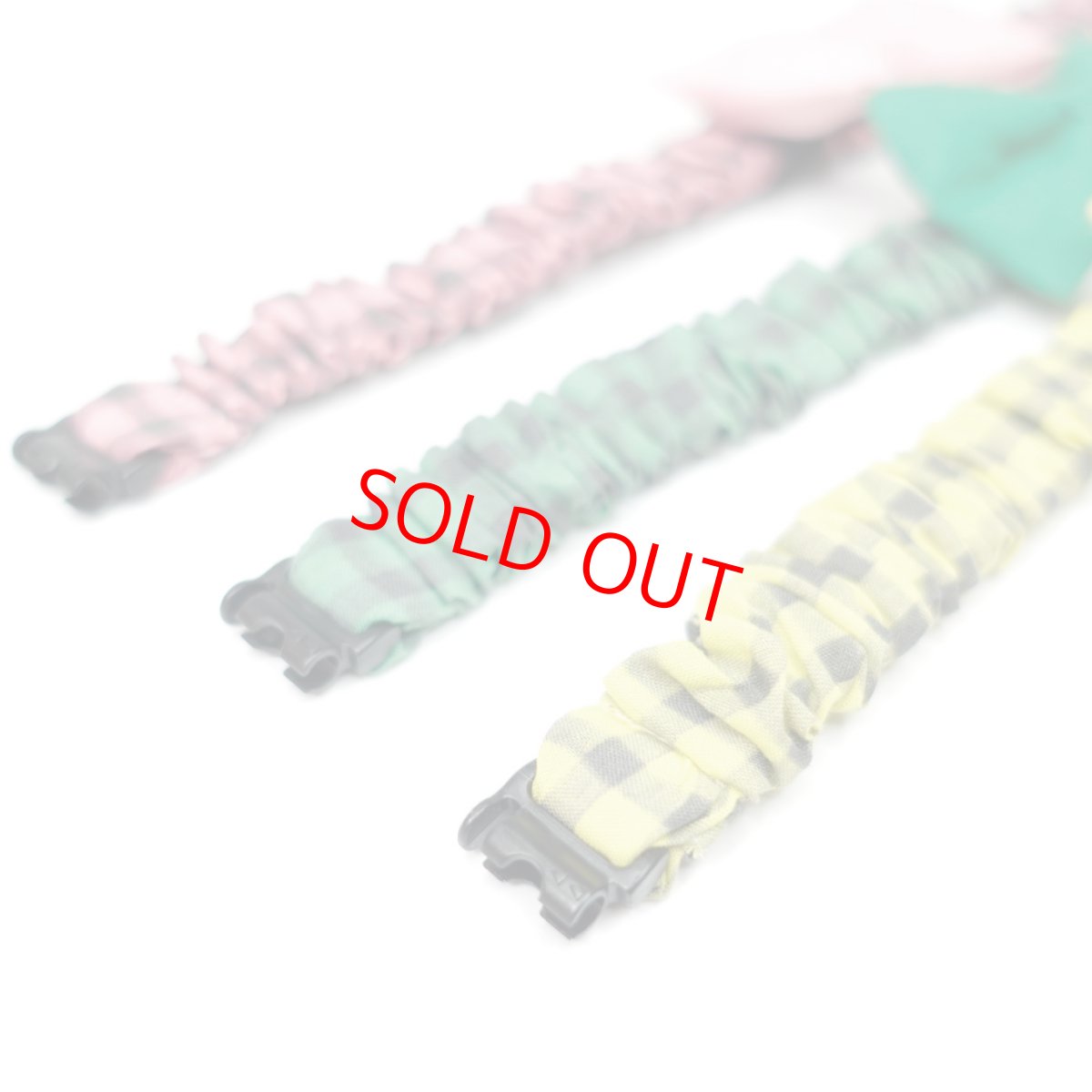 画像5: リボン・シュシュ猫首輪/セーフティーバックル付き/NATSUBI・デザイナーズファブリック（ピンク） (5)