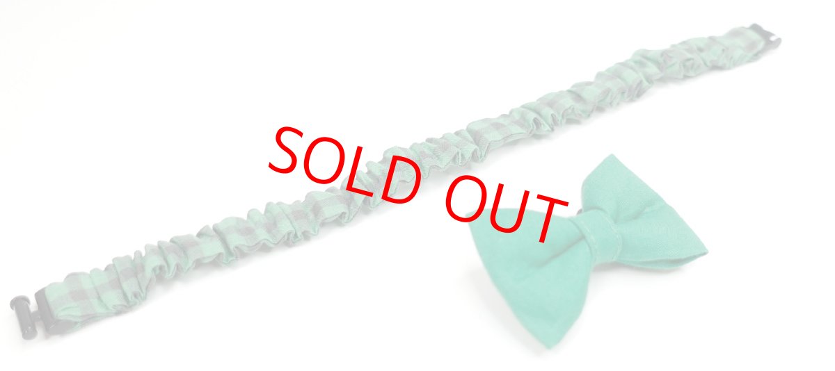 画像3: リボン・シュシュ猫首輪/セーフティーバックル付き/NATSUBI・デザイナーズファブリック（ピンク） (3)