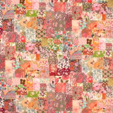 画像9: エアリーシュシュ・LIBERTYファブリック・シュシュ猫首輪・Archive patchwork （アーカイブパッチワーク）モスピンク (9)
