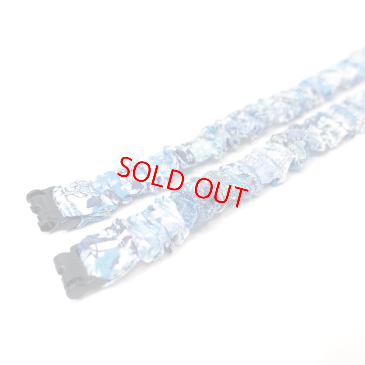 画像3: エアリーシュシュ・LIBERTYファブリック・シュシュ猫首輪・Archive patchwork （アーカイブパッチワーク）ブルー (3)