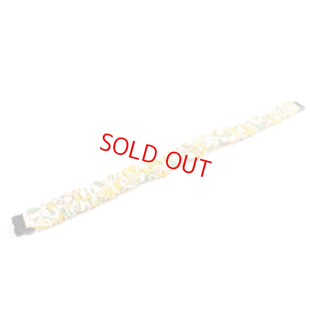 画像4: エアリーシュシュ・LIBERTYファブリック・シュシュ猫首輪・MRS STONELEY（ミセス・ストーンリー）イエロー (4)