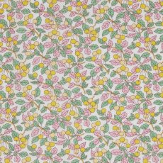 画像5: エアリーシュシュ・LIBERTYファブリック・シュシュ猫首輪・COLLEEN’S ORCHARD（コリーンズ・オーチャード）ピンク×イエロー (5)