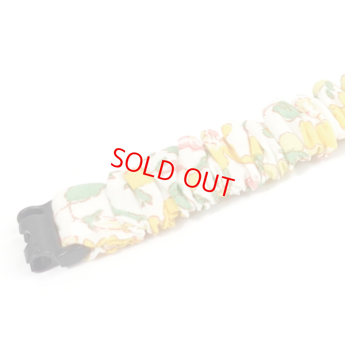 画像3: エアリーシュシュ・LIBERTYファブリック・シュシュ猫首輪・MRS STONELEY（ミセス・ストーンリー）イエロー (3)