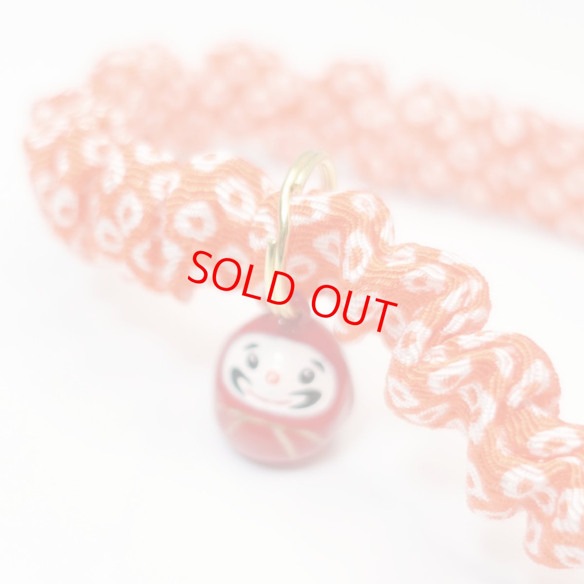 画像5: Mサイズ限定商品/だるま鈴付き/セイフティーバックル付きシュシュ猫首輪/鹿の子柄/３色展開 (5)