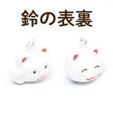 画像3: Mサイズ限定商品/招き猫ホワイト鈴付き/セイフティーバックル付きシュシュ猫首輪/鹿の子柄/ピンク (3)