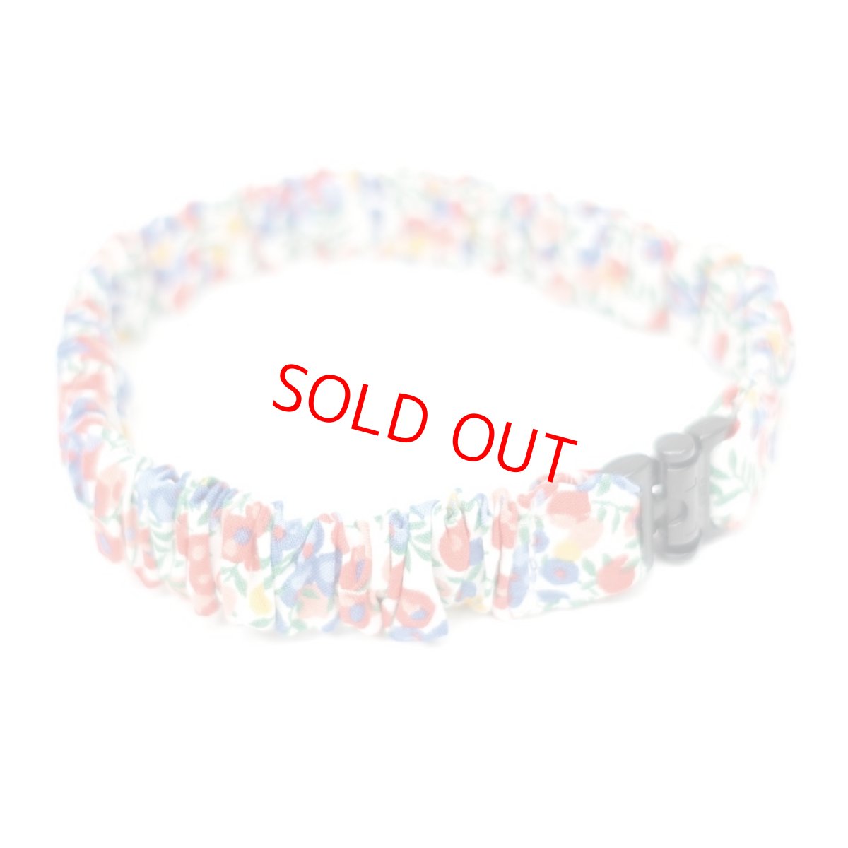 画像2: エアリーシュシュ・LIBERTYファブリック・シュシュ猫首輪・猫首輪（Wiltshire Bud /ウィルトシャーバド） (2)