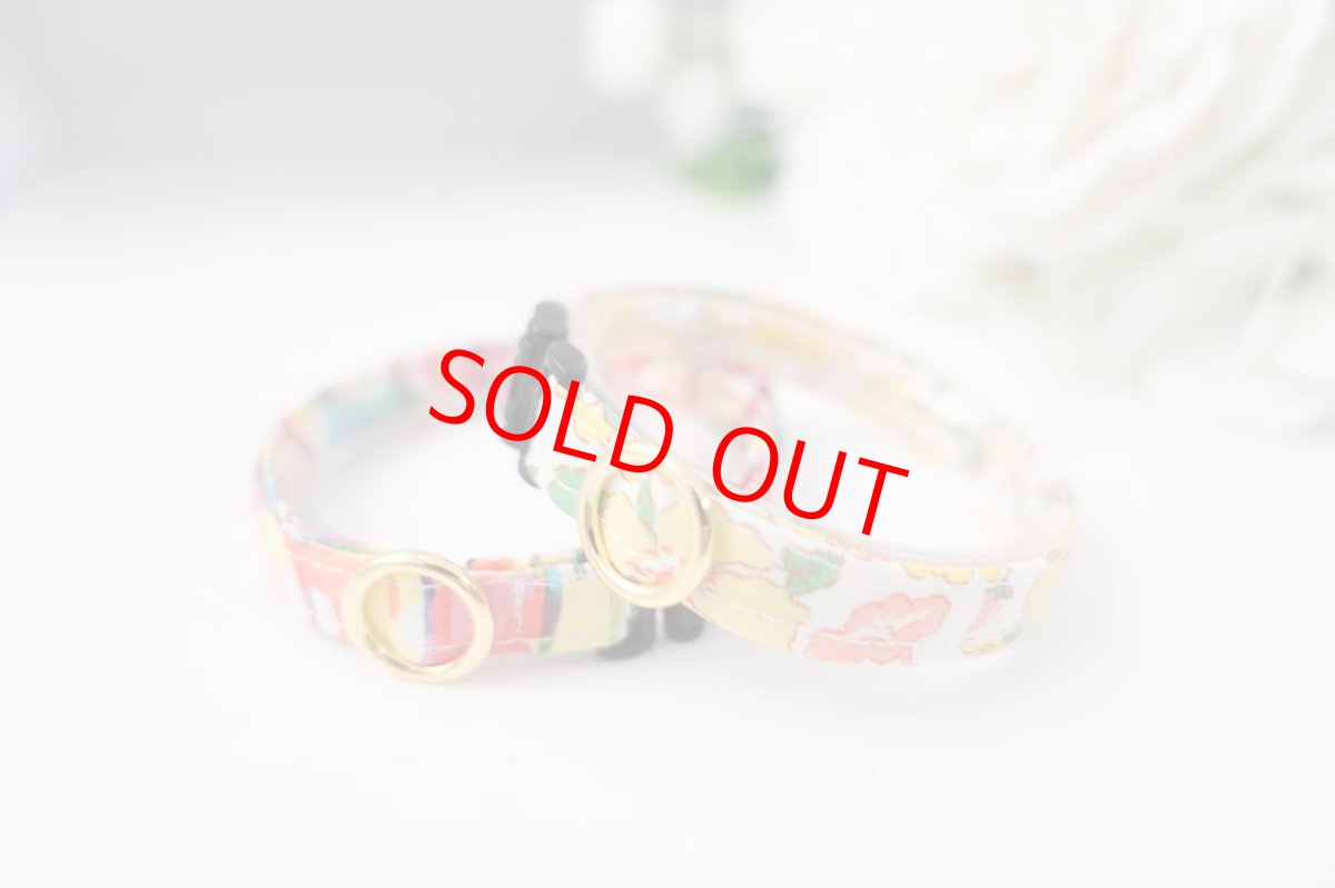 画像3: エアリー首輪・LIBERTY Fabrics・リバティ・ファブリックス猫首輪・（ZACHARY/ザッカリー）カラフル (3)