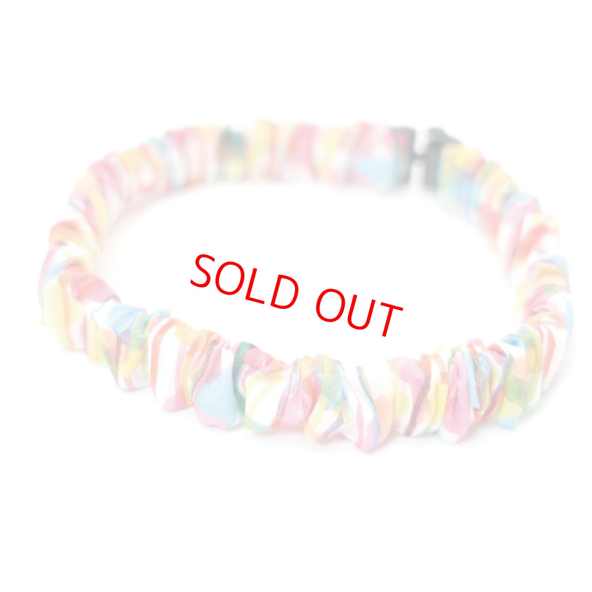 画像2: エアリーシュシュ・LIBERTYファブリック・シュシュ猫首輪・猫首輪（ZACHARY/ザッカリー）カラフル (2)