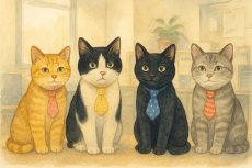 画像3: ビシっとネクタイコレクション/ミニネクタイ猫首輪/B柄 (3)
