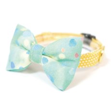 画像1: きらめく夏色ソーダコレクション/リボン猫首輪/レモン×クリームソーダ― (1)