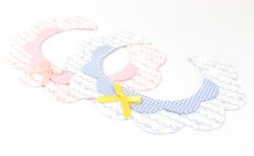 画像5: リボン柄×ギンガムチェック/猫のスタイ首輪/ダブル衿【ショートタイプ】2色展開 (5)