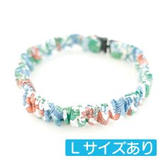 画像1: エアリーシュシュ・LIBERTYファブリック・シュシュ猫首輪・猫首輪（Emily/エミリー) (1)