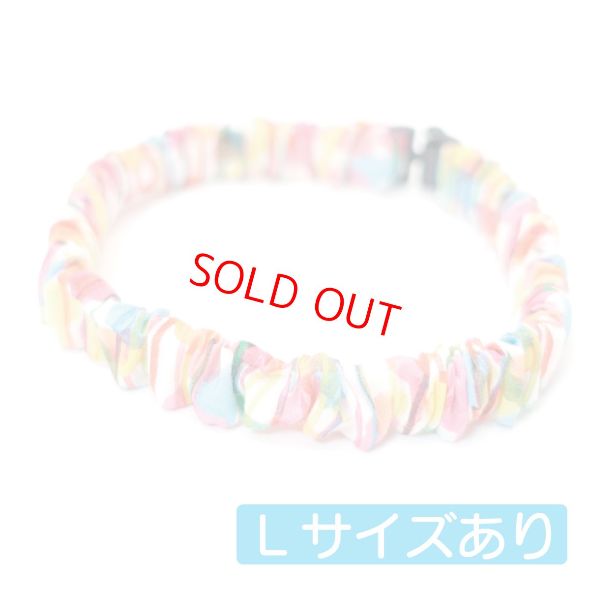 画像1: エアリーシュシュ・LIBERTYファブリック・シュシュ猫首輪・猫首輪（ZACHARY/ザッカリー）カラフル (1)