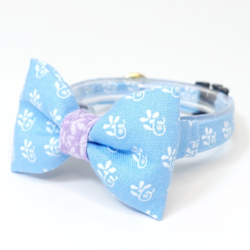 画像1: 森のティーパーティーコレクションJ柄・リボン猫首輪