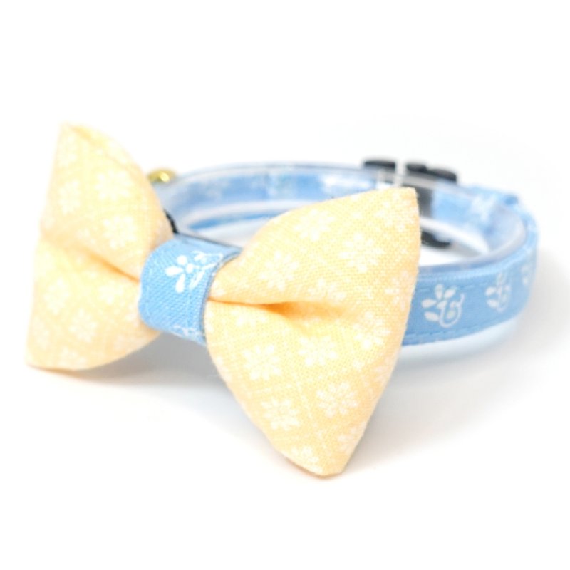 画像1: 森のティーパーティーコレクションG柄・リボン猫首輪