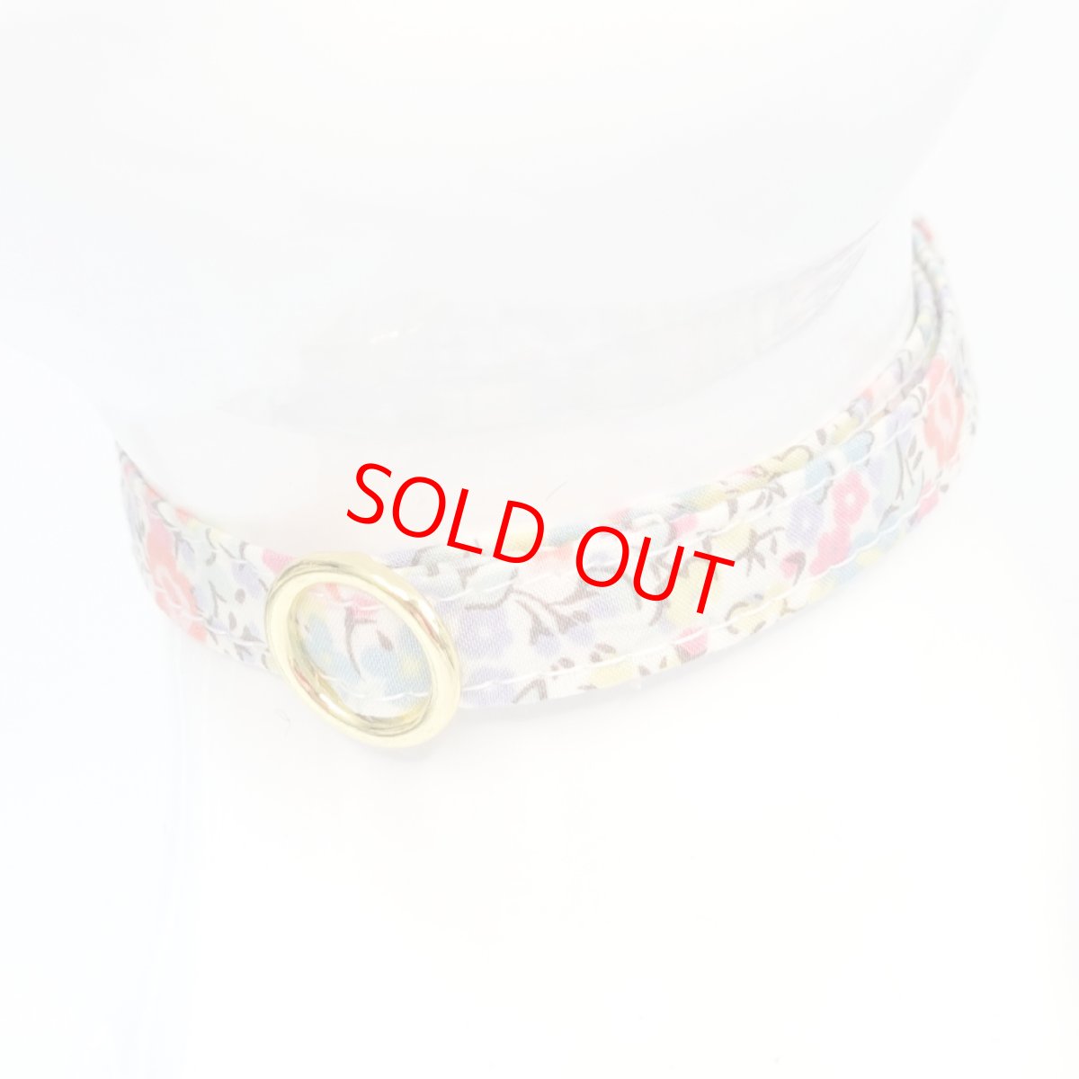 画像3: エアリー首輪・リバティ・ファブリックス猫首輪（Emma and Georgina/エマアンドジョージーナ）アプリコット (3)