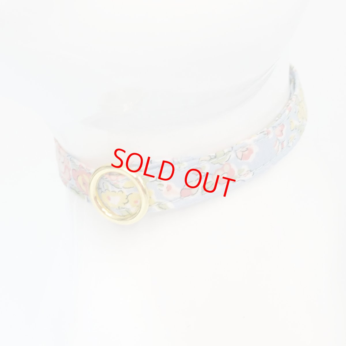 画像2: 子猫用首輪・エアリー首輪・LIBERTY Fabrics・リバティ・ファブリックス猫首輪（リバティプリント テイタム）ブルー系 (2)