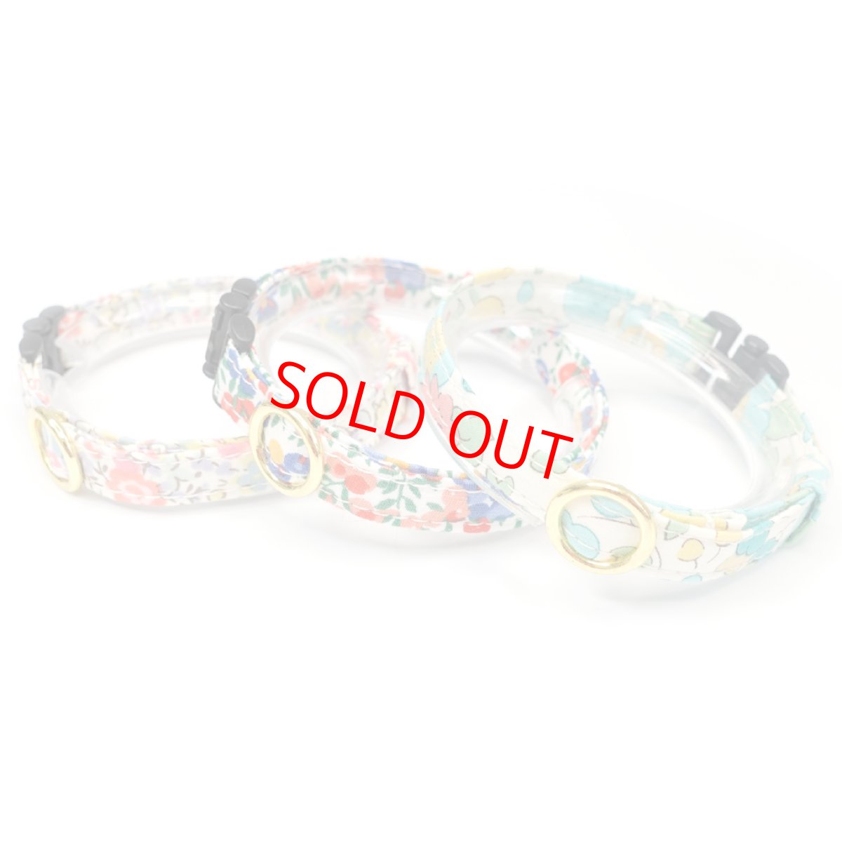 画像8: エアリー首輪・リバティ・ファブリックス猫首輪（Emma and Georgina/エマアンドジョージーナ）アプリコット (8)