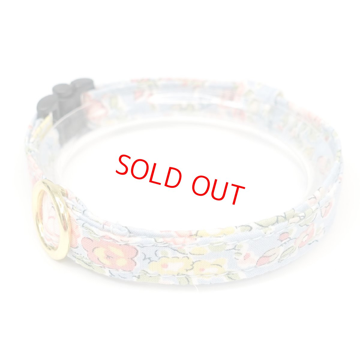 画像1: 子猫用首輪・エアリー首輪・LIBERTY Fabrics・リバティ・ファブリックス猫首輪（リバティプリント テイタム）ブルー系 (1)