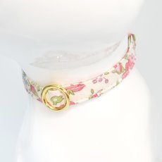 画像2: エアリー首輪・LIBERTY Fabrics・リバティ・ファブリックス猫首輪（リバティプリント フェリシテ） (2)