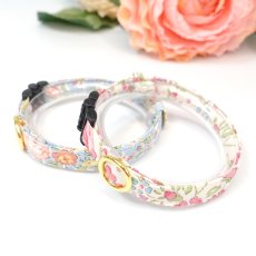 画像3: エアリー首輪・LIBERTY Fabrics・リバティ・ファブリックス猫首輪（リバティプリント テイタム）ブルー系 (3)