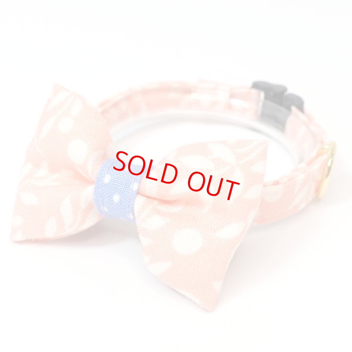 画像1: 森のティーパーティーコレクションC柄・リボン猫首輪 (1)